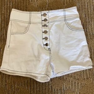 Forever 21 High Rise Button-Fly Denim Shorts